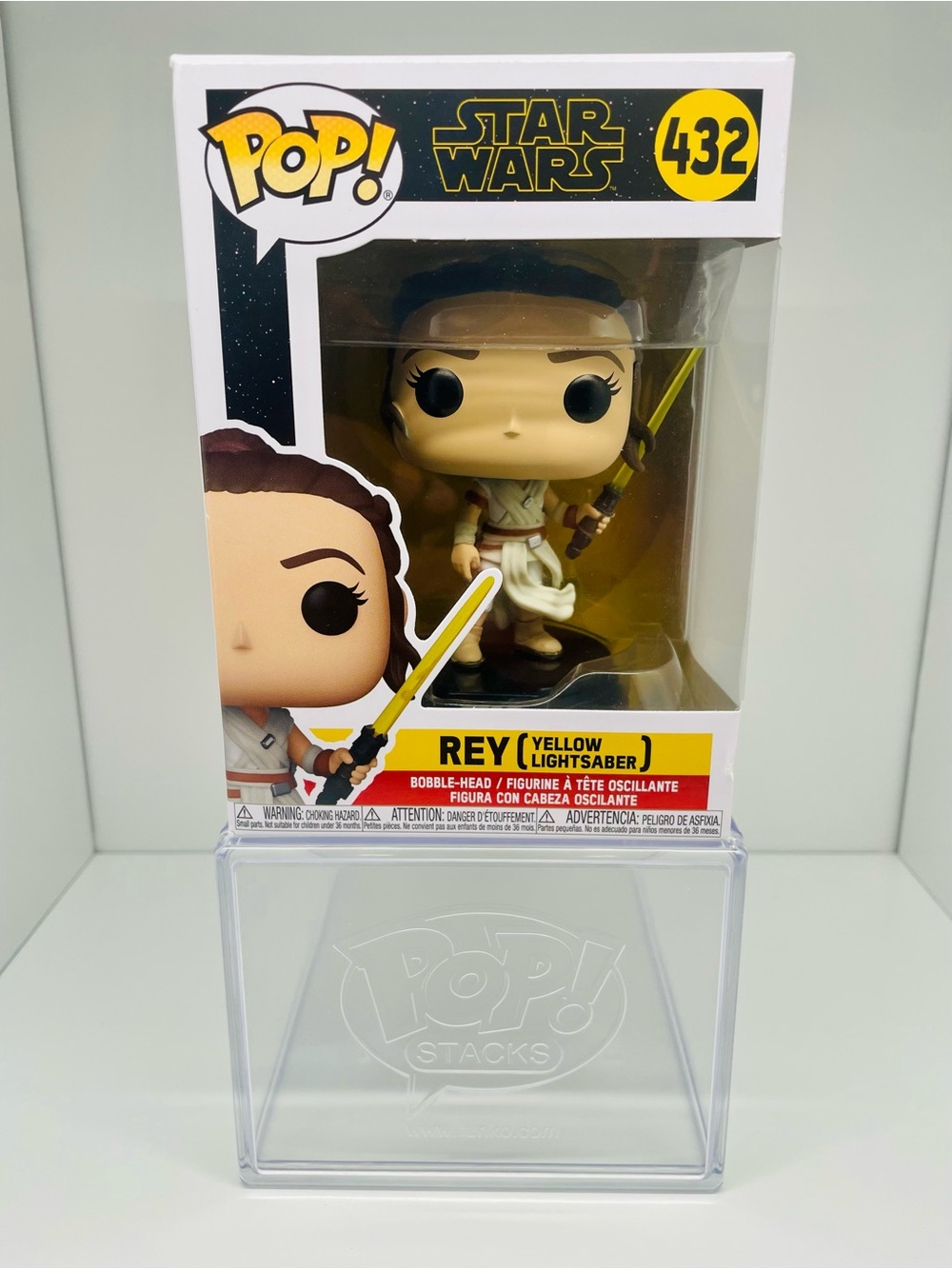 #432 Funko Pop! Star Wars Rey (Yellow Lightsaber) Vinyl Figure